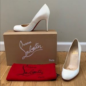 Christian Louboutin Simple Pump 100 heels in stone